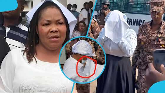 Biblical message on Nana Agradaa’s handkerchief sparks reactions at court premises