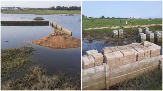 Photos of a flooded construction site turns heads on social media: tweeps in confusion