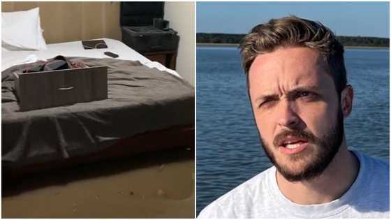White man visiting Ghana suffers from floods, shares video on Twitter