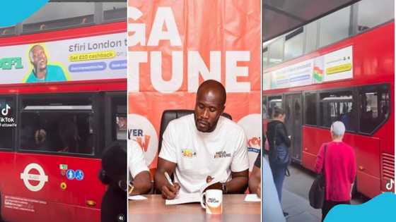 Ras Nene's image spotted on bus in the UK; video goes viral on social media