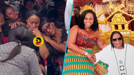 Adwoa Safo's sister consoles her over the passing of their father Apostle Kwadwo Safo