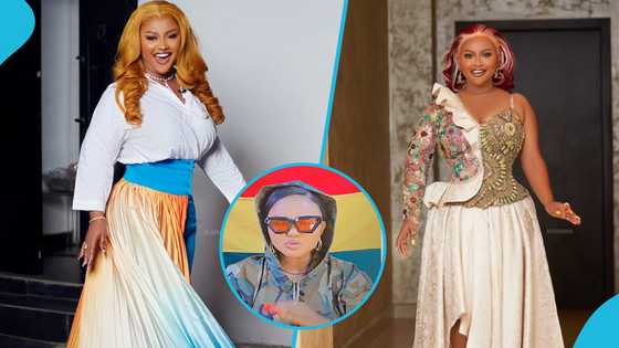 Nana Ama McBrown looks gorgeous in a stylish hoodie and matching sweatpants for her Independence Day video