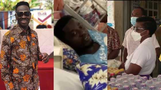 Yaw Sarpong donates items to accident victims at Korle-Bu to mark birthday; emotional videos drops
