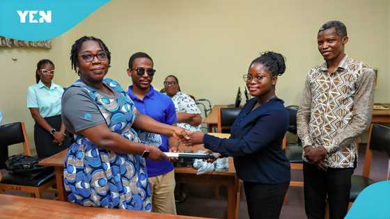 Level 400 UCC students donate voice recorders and white canes to assist blind peers on campus