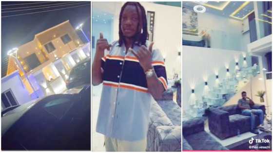 Ghanaian socialite flaunts plush mansion, many congratulate him