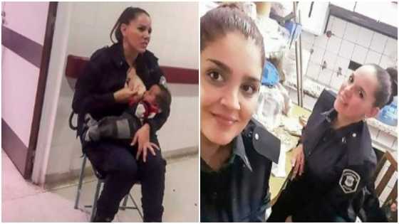 Kind policewoman breastfeeds abandoned baby she found crying