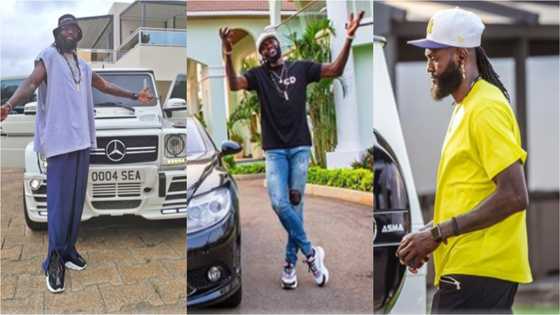 Emmanuel Adebayor drops stunning photo of his 'mighty' machine in his huge mansion