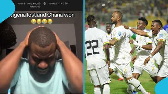 Naija man cries bitterly as Ghana wins and Nigeria loses, video trends