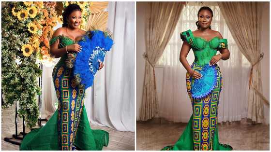 Ghanaian nurse perfectly recreates Anita Sefa Boakye's bridal gown for her wedding; netizens react to video