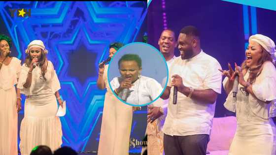 Nana Ama McBrown warms hearts as she removes her expensive wig while crying during live program