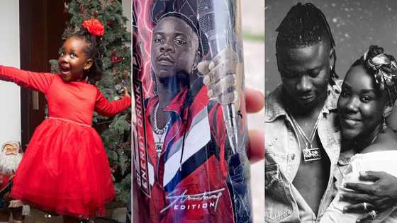 “Ohh, daddy is a cute guy” - Jidula gushes over Stonebwoy’s photo in advert in new video; Louisa screams in surprise