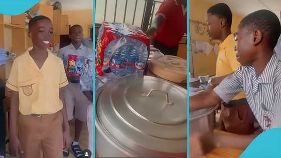 Proud Ghanaian mother throws a party for son's teachers after he gets elected as school prefect