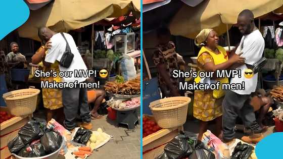 Ghanaian man in UK returns home without informing family, visits his mum in the market