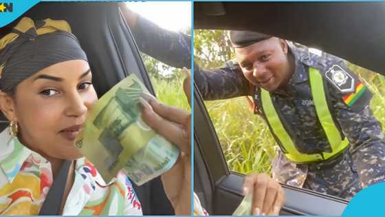 Ghanaian lady left in awe as police officer impresses her with GH¢20 gift on Valentine's Day