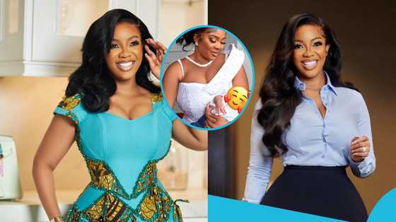 Serwaa Amihere's look-alike mesmerises Ghanaians with her classy gown and flawless makeup: "Are they twins?”