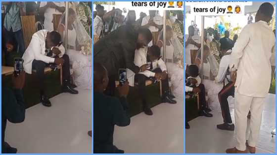 Nacee: Ghanaian groom sheds tears as musician shows up at his wedding, video evokes emotions