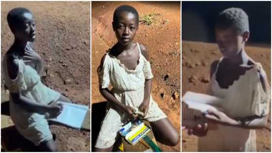 “I want to become a doctor” - Girl spotted learning under solar streetlight in Ghana reveals in emotional video