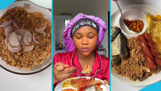 Ghanaians question SHS alumna’s Gashit recipe with fried eggs and sausages