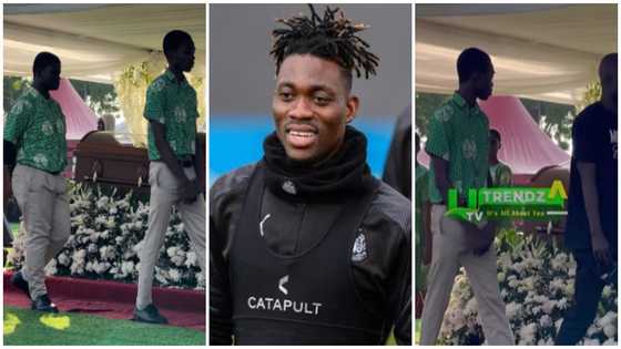 Christian Atsu's SHS student and Cheetah FC players surround his coffin in sorrows