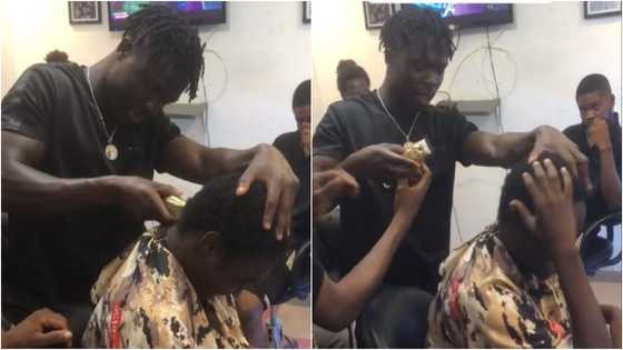 Black Stars: Alidu Seidu attempts to show off barbering skill, young man laments over haircut in funny TikTok video