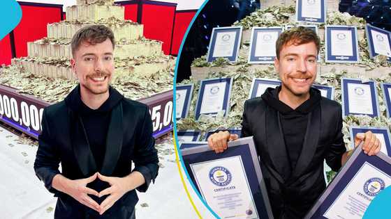 Mr Beast lands in Ghana again, feeds school kids as part of West African project