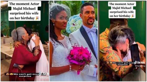 Majid Michel's wife Virna in tears as she walks into her birthday surprise, video warms the hearts of many netizens