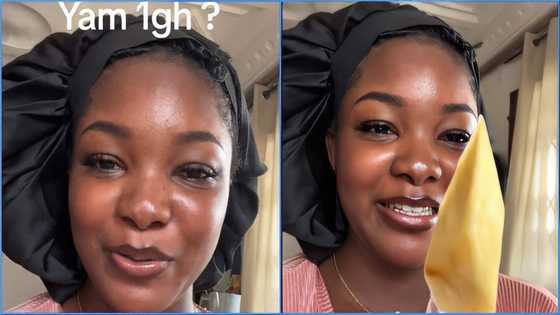 Netizens react to video of a Ghanaian lady crying over the cost of a piece of fried yam