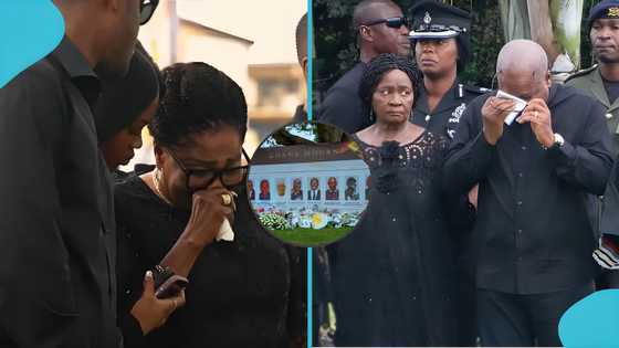 One year on: Sad scenes as Mahama meets family members of 8 helicopter crash victims