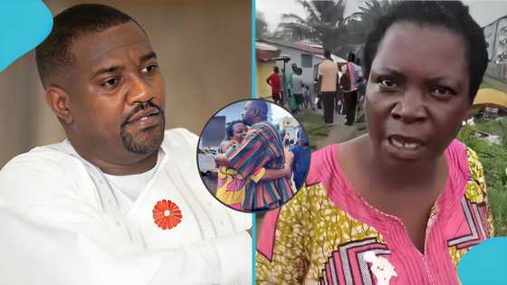 “Evidence Dey”: John Dumelo releases photograph embracing woman who accused him of ignoring flood victims