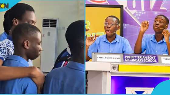 Selinam Mortey consoles Presec NSMQ contestant after semi-final exit, video evokes sadness