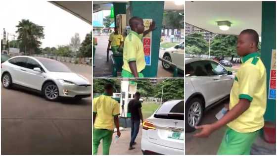 Man goes to buy fuel with Tesla electric car; leaves fuel attendant confused