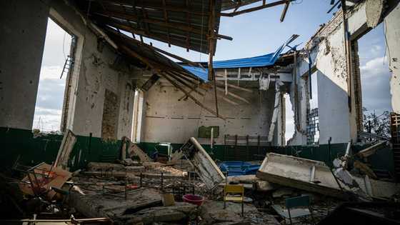 Rubble and relief in recaptured south Ukraine village