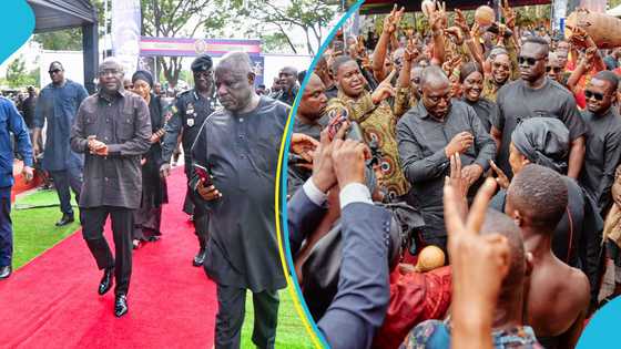 NPP supporters and Alan Kyeremanten followers hoot at each other during Theresa Kufuor's funeral