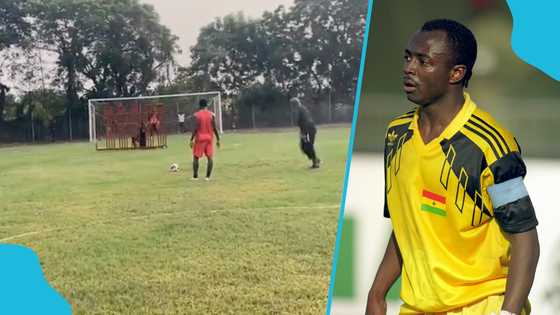 Abedi Pele rolls back the years with stunning freekick in Nania training (Video)