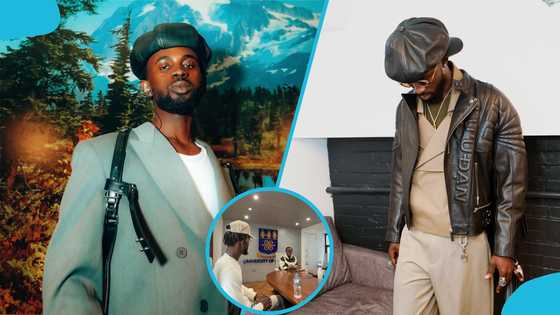 Black Sherif faces backlash for wearing a cap during meeting with University of Ghana Vice Chancellor