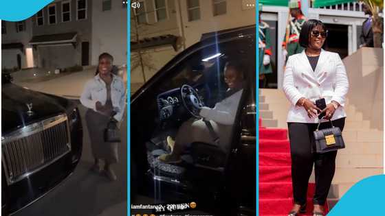 Fantana's mother, MP for Jomoro, dances as she chills in Rolls Royce