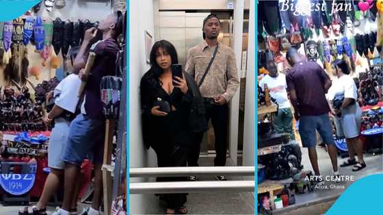 Kwesi Arthur shops at local store with his beautiful wife in a video