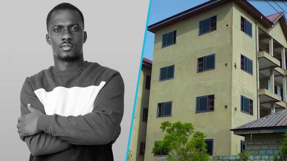 Zionfelix flaunts his beautiful apartment complex at Kasoa in video, many congratulate him