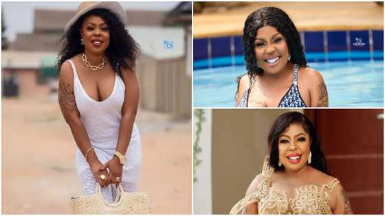 Afia Schwarzenegger looks regal in short corseted dress and red designer shoes