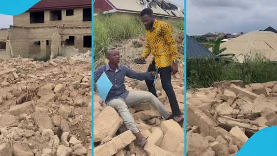 Ghanaian shoemaker wails as his four-bedroom apartment gets demolished by traditional authorities