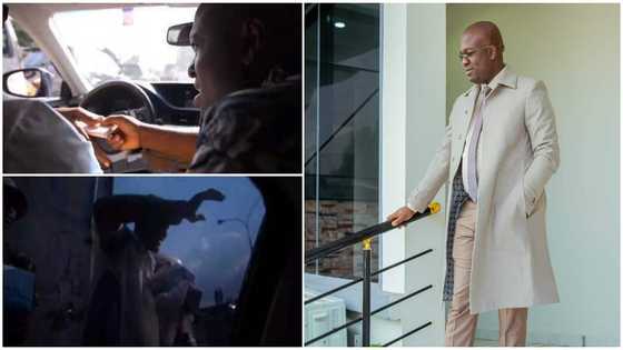 Street hawker of 7 years goes wild with joy as kind man gifts him over GHc1k; video wows many