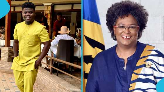 Wode Maya flies abroad, reconnects with Barbados' 1st female prime minister: "Can't happen in Ghana"