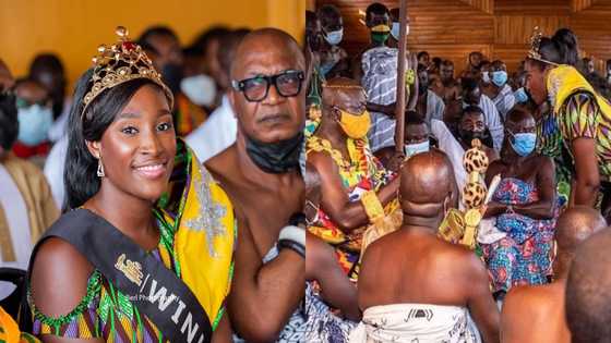 Adorable photos drop as GMB winner Sarfoa pays courtesy call on Otumfuo at Manhyia Palace