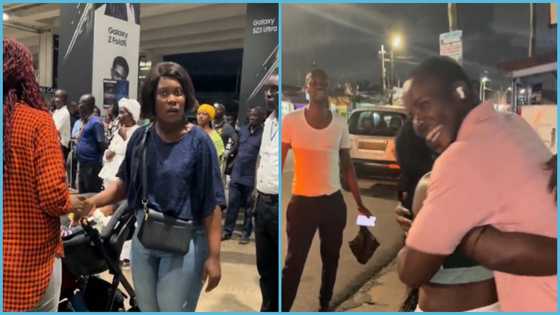 Ghanaian lady returns home unannounced after four years in UK, surprises family, video goes viral