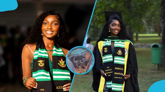 KNUST graduate rejoices as father gifts her new Benz, video evokes joy