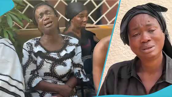 So sad: Tears flow as Faustina Fosu finally says finally goodbye to son