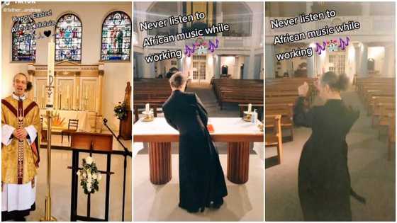 Ashawo in Church? Reactions Trail Clip of Oyinbo Rev Father Whining Waist to Flavour's Song in Church