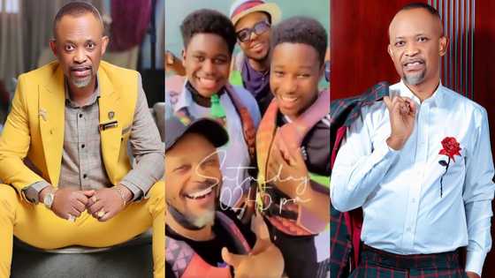 Fadda Dickson flaunts his handsome sons for the 1st time as they chill on a boat cruise on Christmas (video)