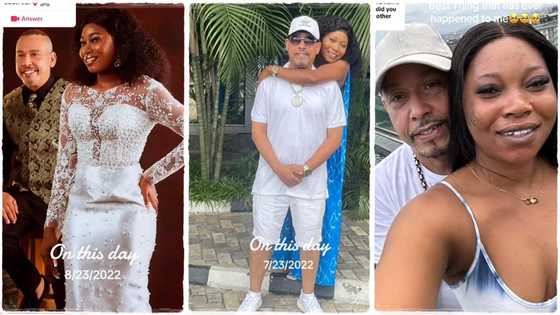 "We met on Facebook": Nigerian lady gets married to white man after falling in love online, video goes viral