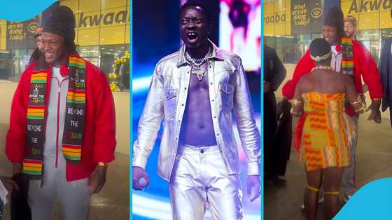 Michael Blackson welcomes Hollywood star DC Young Fly to Ghana, dances Adowa with him